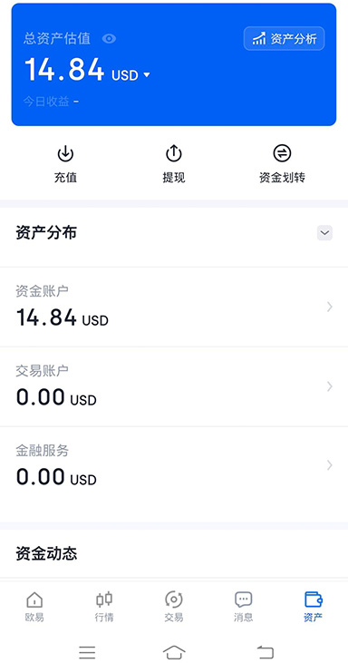 OKX欧易APP交易界面
